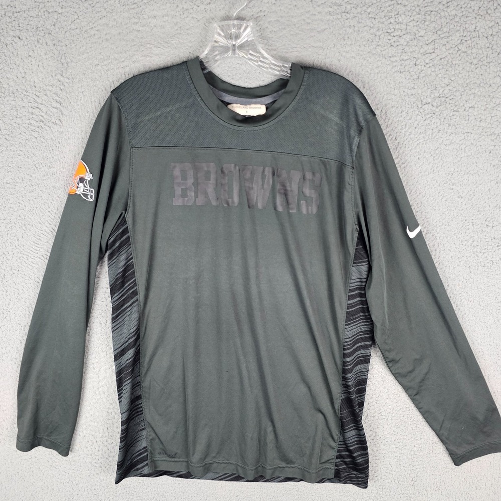 Cleveland Browns Shirt Mens Large Mesh Nike Dri-Fit NFL‎ Football Player Issue 8
